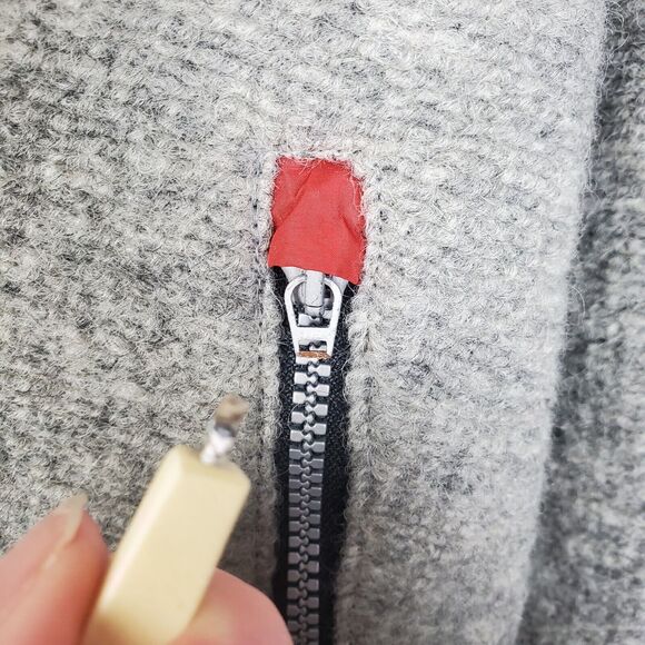 Almgwand Full Zip 100% Wool Jacket Mens GER 52 US L/XL Gray Elbow Patches READ - Picture 2 of 16